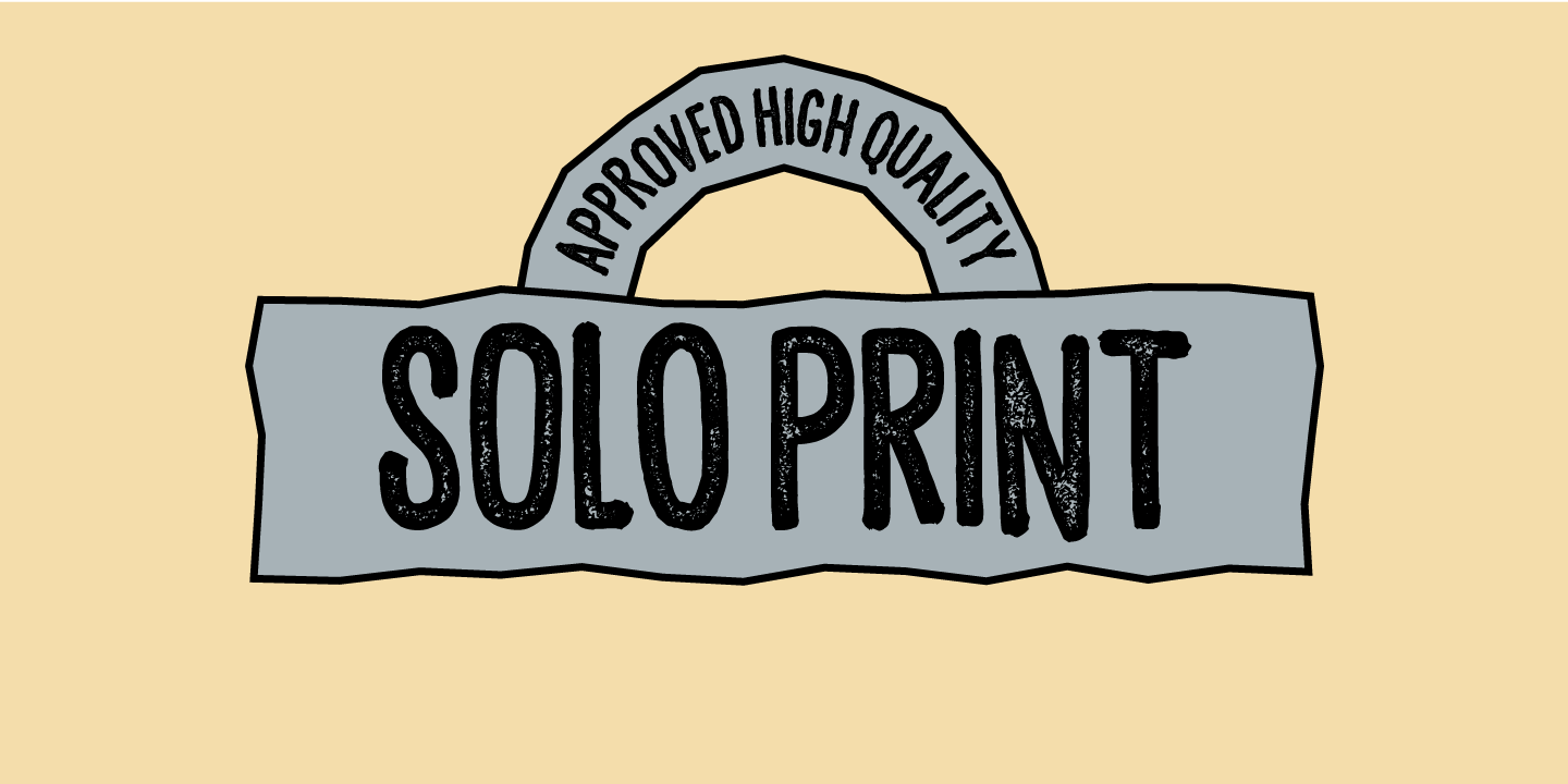 Пример шрифта Solo Print #1